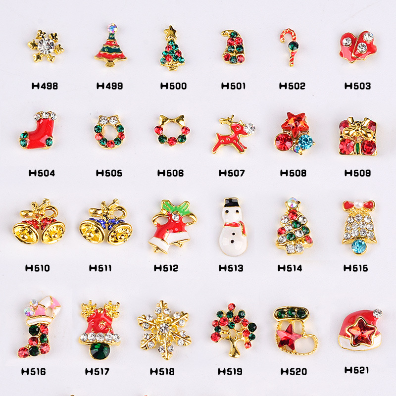 Christmas Alloy Nail Decoration